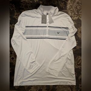 NWT Mens Callaway Opti-Dry Long Sleeve Golf Shirt. Size Large